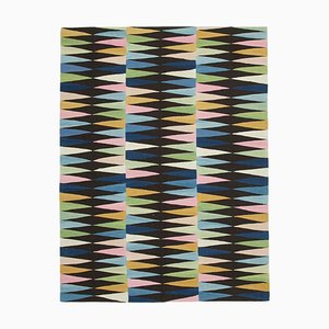 Tapis Kilim Multicolore Design Géométrique en Laine Murale