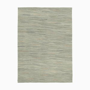 Tappeto Kilim Flatwave grigio fatto a mano, Turchia