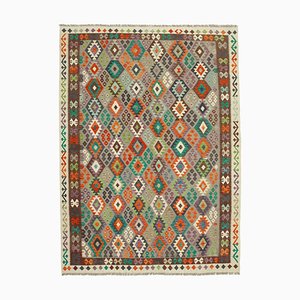 Tapis Kilim Multicolore Fait à la Main en Laine Anatolienne