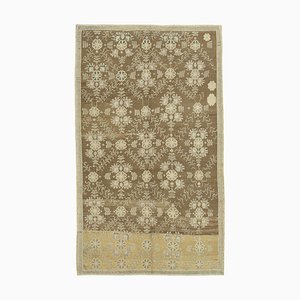 Beige Overdyed Handmade Wool Tribal Vintage Rug