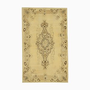Beige Anatolian  Hand Knotted Antique Tribal Vintage Rug