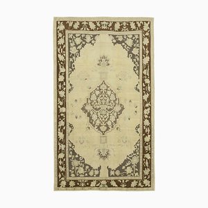 Tapis Anatolien Beige Antique Tissé Tribal Vintage Beige