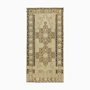 Beige Overdyed Handmade Wool Tribal Vintage Rug