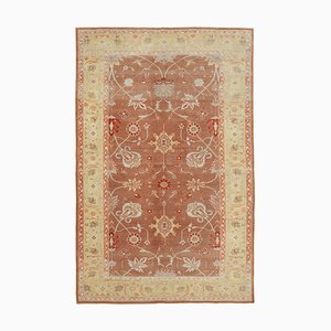 Tapis Oushak Rouge en Laine Fait Main, Turquie