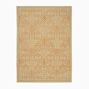 Tapis Oushak Beige Anatolien Fait Main en Laine