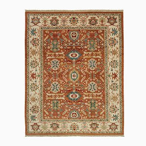 Red Decorative Handmade Wool Oushak Carpet