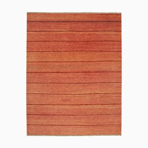 Tapis Oushak Traditionnel Rouge en Laine