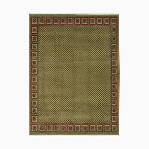 Green Turkish Handmade Wool Oushak Carpet