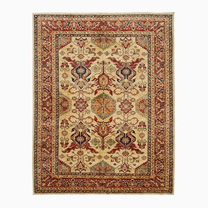 Tapis Oushak Rouge Fait Main en Laine, Turquie