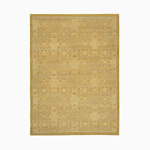 Tapis Oushak Traditionnel Rouge en Laine