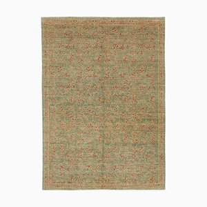 Orientalischer handgewebter orientalischer Oushak Teppich in Grün