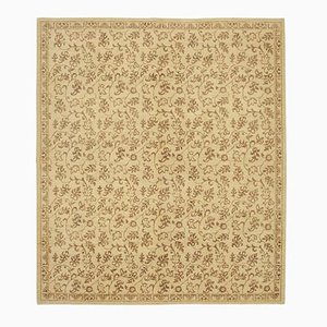 Tappeto decorativo Oushak antico intrecciato a mano beige