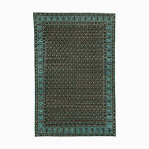 Vintage Turquoise Handmade Wool Oushak Rug