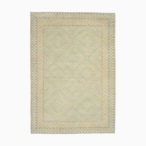 Tapis Oushak Beige Oriental Tissé à la Main