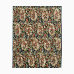 Tapis Oushak Antique Tissé Main en Laine Bleue