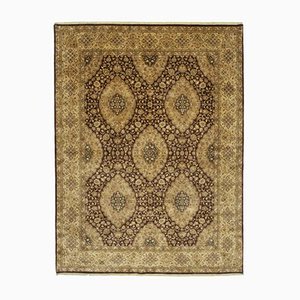 Vintage Brown Decorative Handwoven Oushak Rug