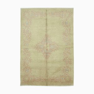 Tappeto decorativo Oushak antico intrecciato a mano beige