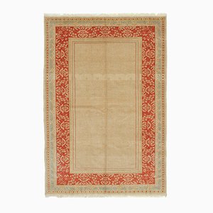 Beige Anatolian  Hand Knotted Wool Oushak Carpet