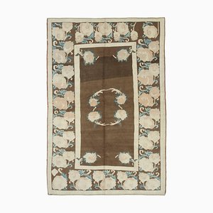 Beige Anatolian  Hand Knotted Wool Oushak Carpet