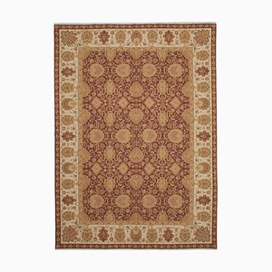 Tapis Oushak Beige Oriental Tissé à la Main