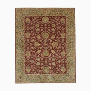 Tapis Oushak Décoratif Beige Fait Main en Laine