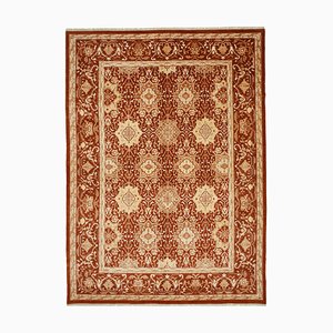 Red Traditional Handmade Wool Oushak Carpet