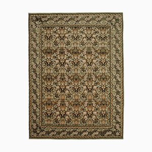 Black Oriental Hand Knotted Wool Oushak Carpet