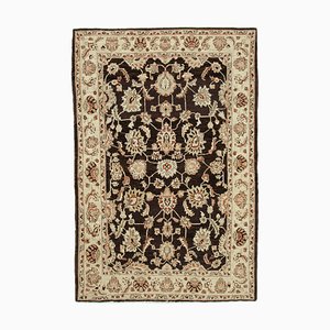 Beige Oriental Handmade Wool Oushak Carpet