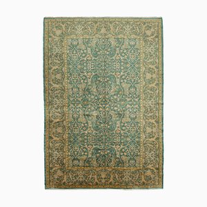 Green Anatolian  Handmade Wool Oushak Carpet