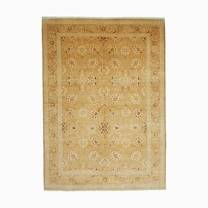 Beige Anatolian  Hand Knotted Wool Large Oushak Carpet