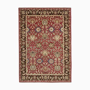 Red Oriental Hand Knotted Wool Large Oushak Carpet