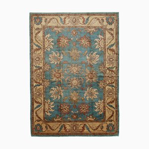 Tapis Oushak Bleu Façon Main Laine Bleue