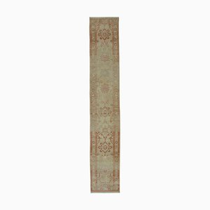 Tapis Oushak Beige Décoratif Fait Main en Laine Beige