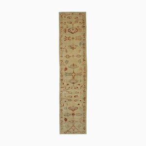 Tapis Oushak Vintage Fait Main Traditionnelle en Laine Jaune