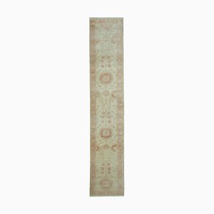 Tapis Oushak Vintage Fait Main en Laine Beige