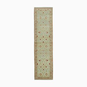 Tapis Oushak Antique Courbé Tissé à la Main Beige