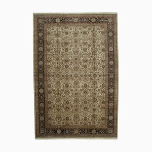 Tappeto grande Oushak antico intrecciato a mano tradizionale beige