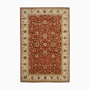 Tapis Oushak Large Fait Main en Laine Beige