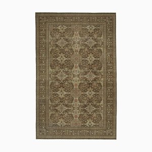 Vintage Brown Decorative Handwoven Oushak Rug