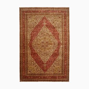 Tapis Oushak Rouge Large en Laine Fait Main, Turquie