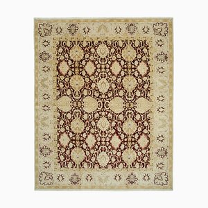 Tapis Oushak Large Fait Main en Laine Beige