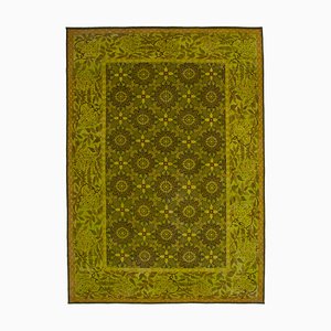 Yellow Anatolian  Handmade Wool Large Oushak Carpet