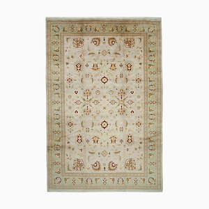 Tapis Oushak Antique Tissé à la Main Beige, Turquie