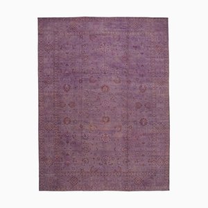 Vintage Anatolian Purple Handwoven Oushak Rug