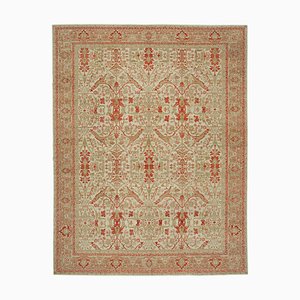 Vintage Beige Decorative Handwoven Oushak Rug