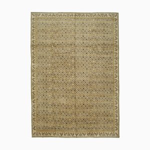 Beige Oriental Handmade Wool Large Oushak Carpet