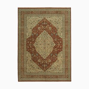 Tapis Oushak Antique Tissé à la Main Beige, Turquie