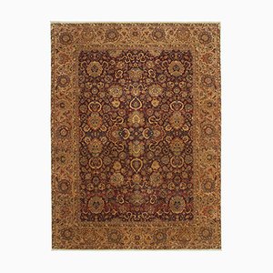 Red Traditional Hand Knotted Wool Large Oushak Carpet
