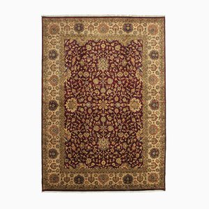 Red Decorative Hand Knotted Wool Large Oushak Carpet