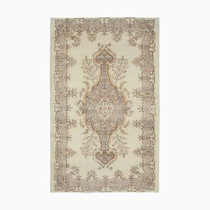 Tappeto vintage antico annodato a mano beige